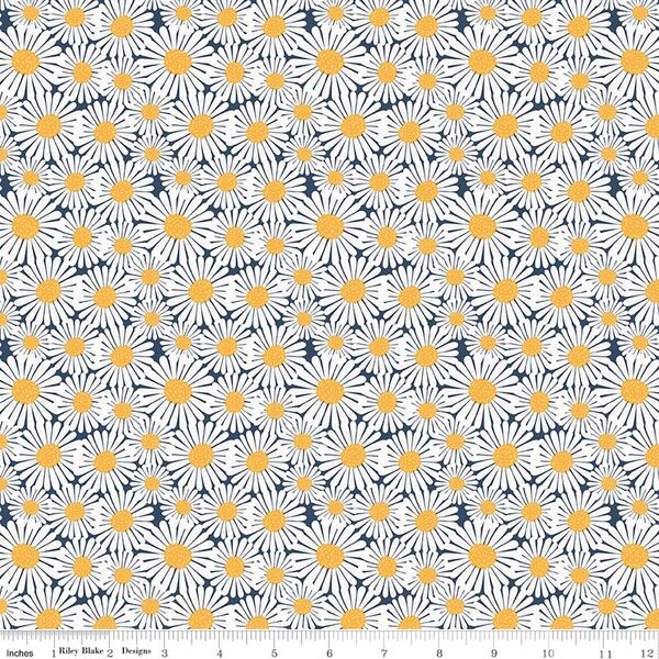 Daisies in Navy