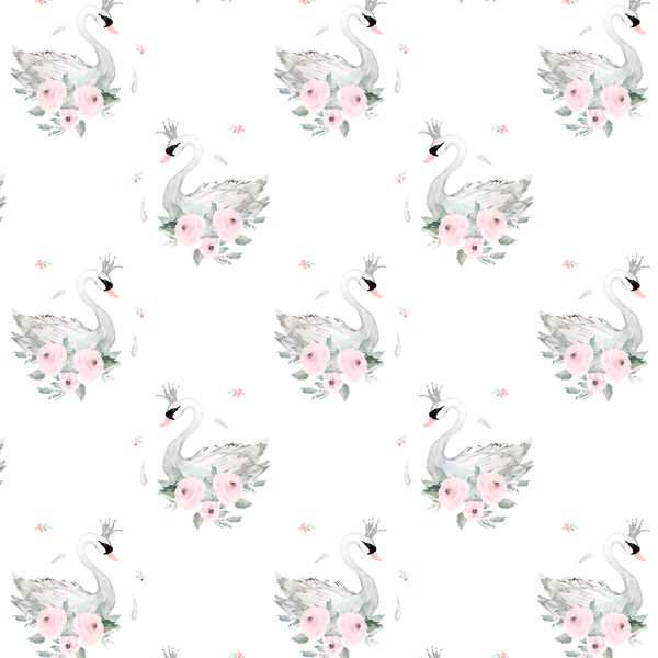 Small Blush Swans in Elegant
