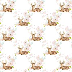 Little Blush Floral Deer in Garden