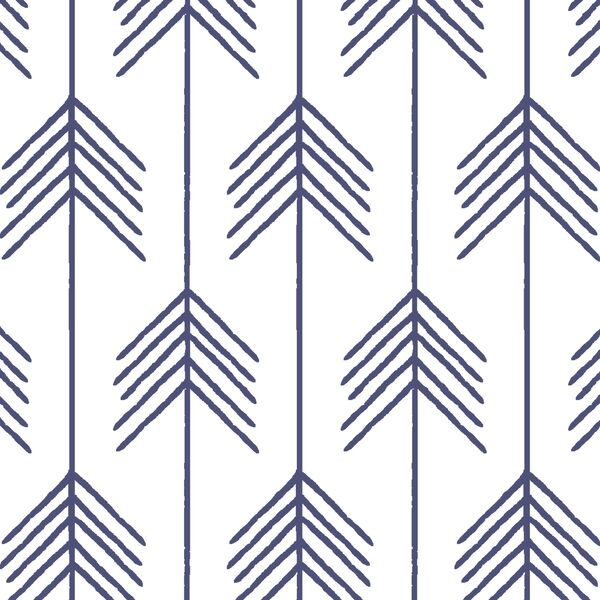 Vanes in Indigo on White
