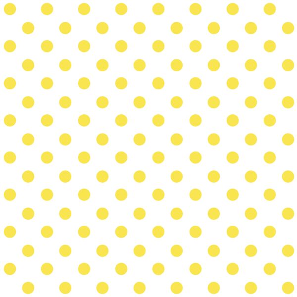 Polka Dots in Dandelion on White