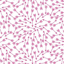 Arrows in Petunia on White