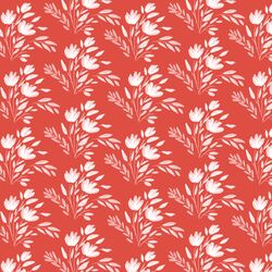 Etched Floral in Grenadine Red