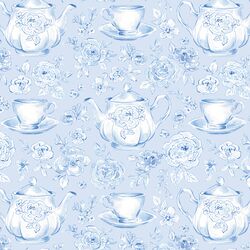 Garden Tea Party in Sky Blue