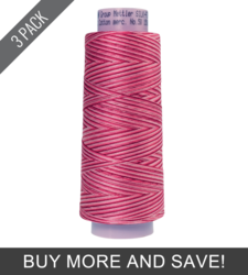 Cranberry Crush (9090-9846) - Silk Finish Cotton Multi 50wt - 1500 Yards (3 Pack)