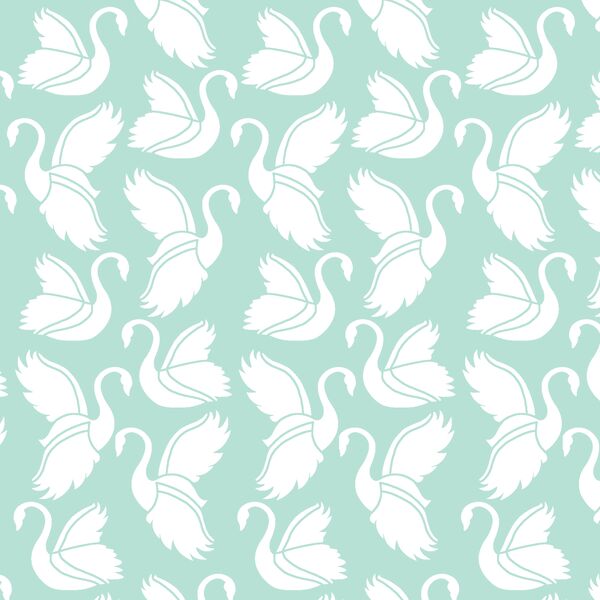 Swan Silhouette in Aloe