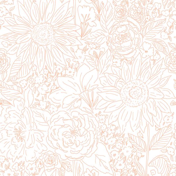 Paperie in Winter Coral on White