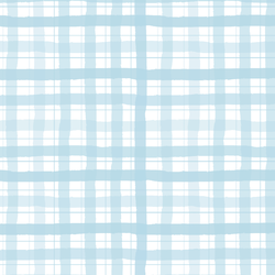 Painted Gingham in Glacier Blue