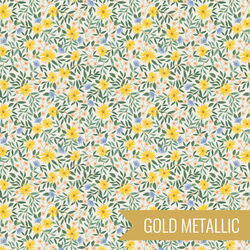 Daisy Fields in Cream Metallic