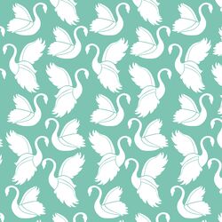 Swan Silhouette in Succulent