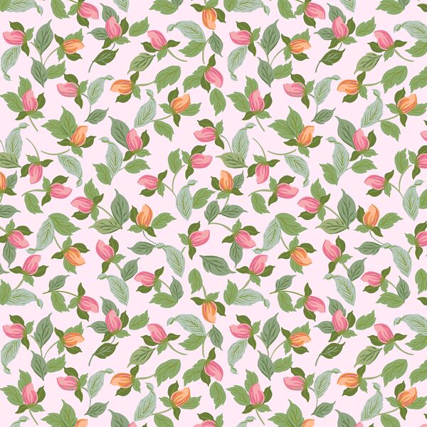 Rose Buds in Wisteria Pink