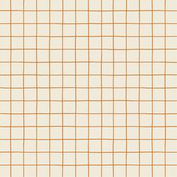 Haunted Check in Burnt Orange on Cream