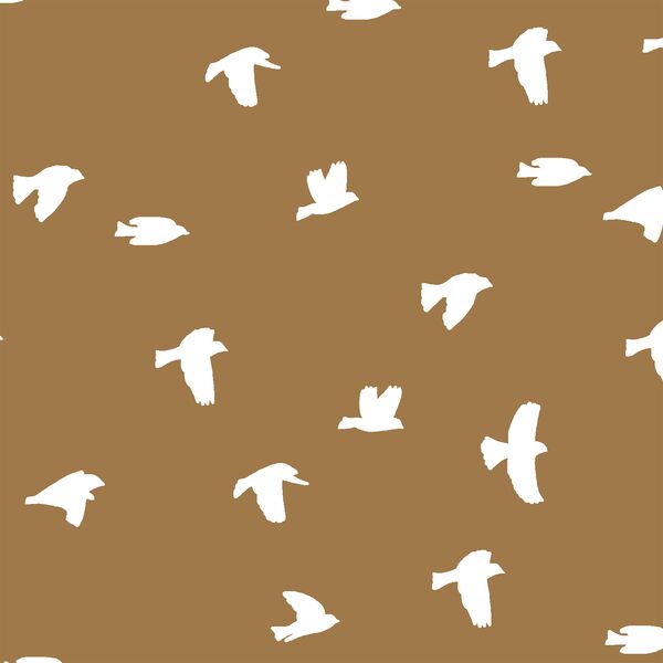 Flock Silhouette in Ochre