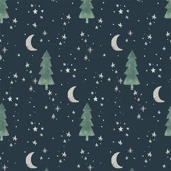 Woodland Night in Twilight Blue