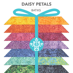 Daisy Petals Batiks Fat Quarter Bundle