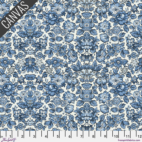 Indigo Wallpaper Canvas in Indigo