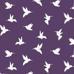 Hummingbird Silhouette in Aubergine
