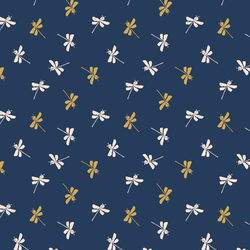 Winged Dragonflies in Navy