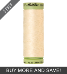 Antique White (9240-3612) - Silk Finish Cotton 60wt - 220 Yards (5 Pack)