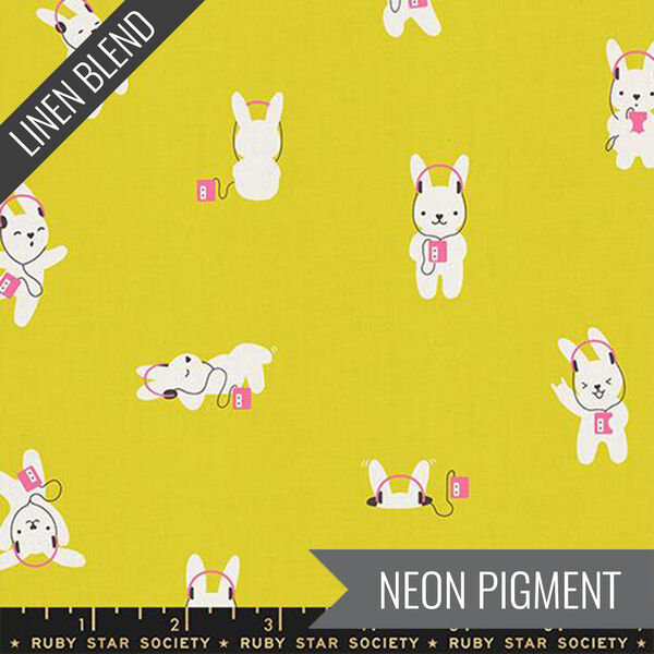 Rabbeats Linen in Citron Neon