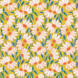 Wild Daisies in Mustard Yellow