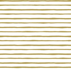 Artisan Stripe in Gold on White
