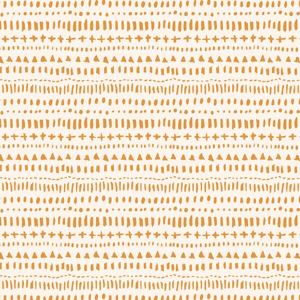 Sketchy Tribal in Apricot Cream