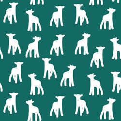 Lamb Silhouette in Emerald