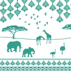 Safari Border in Jade