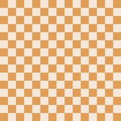 Halloween Checks in Pumpkin on Cream