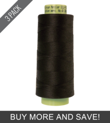 Black (9160-4000) - Silk Finish Cotton 60wt - 3000 Yards (3 Pack)