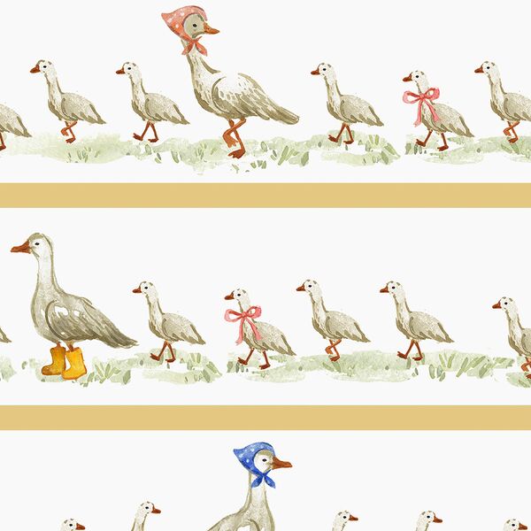 Large Goose Parade in Yellow
