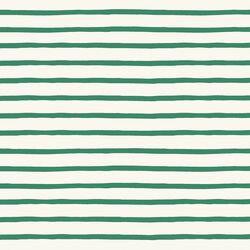 Winter Stripe in Crisp Green on Cream
