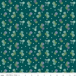 Blossoms in Teal