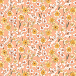 Little Daffodil Fields in Peach