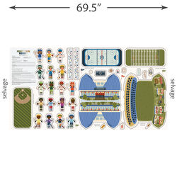 Hometown Heroes Felt Panel in Multi