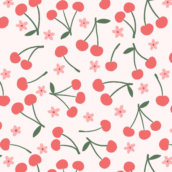 Cherries and Blossoms in Cream