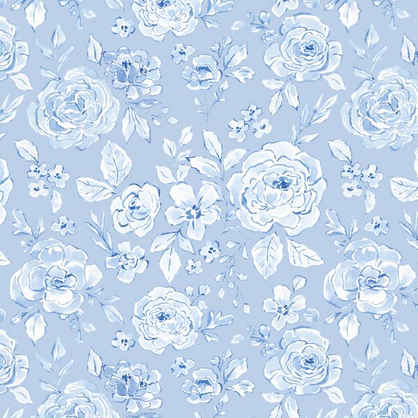 Juliette Floral in Hydrangea Blue