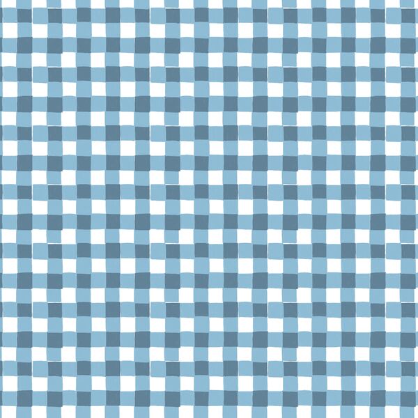 Whimsical Gingham in Sky Blue
