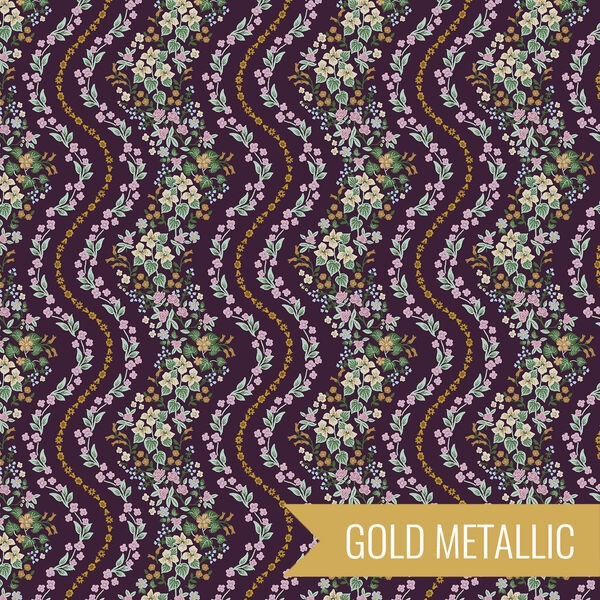 Wildwood Vines in Aubergine Metallic