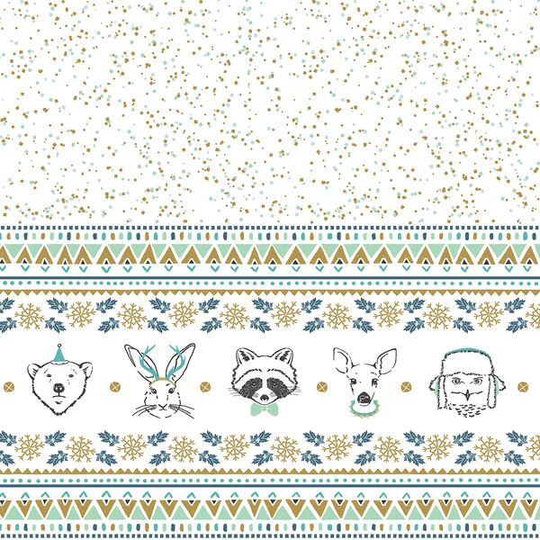 Oh What Fun Border in Spruce