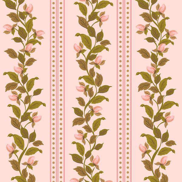 Rose Stripe in Soft Peony
