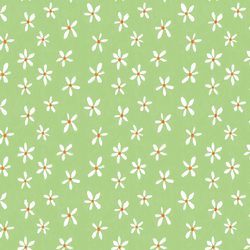 Painterly Daisies in Green