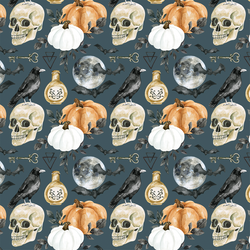 Small Halloween Icons in Midnight Blue