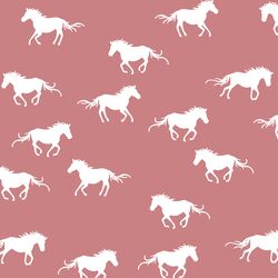 Horse Silhouette in Berry