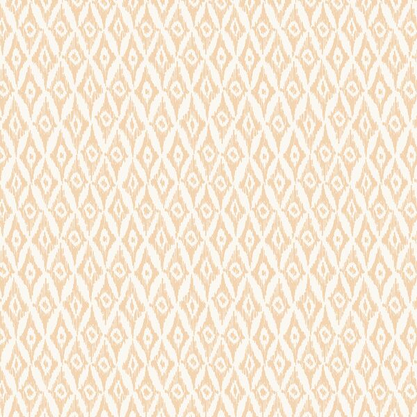 Ikat Diamonds in Champagne on Cream