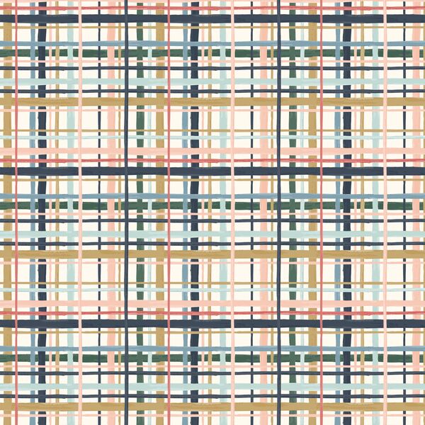 Watercolor Plaid in Ivory
