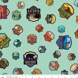 Patches in Sea Green
