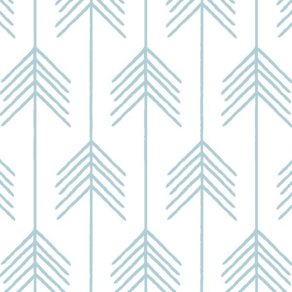 Vanes in Powder Blue on White