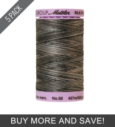 Charcoal (9085-9861) - Silk Finish Cotton Multi 50wt - 500 Yards (5 Pack)